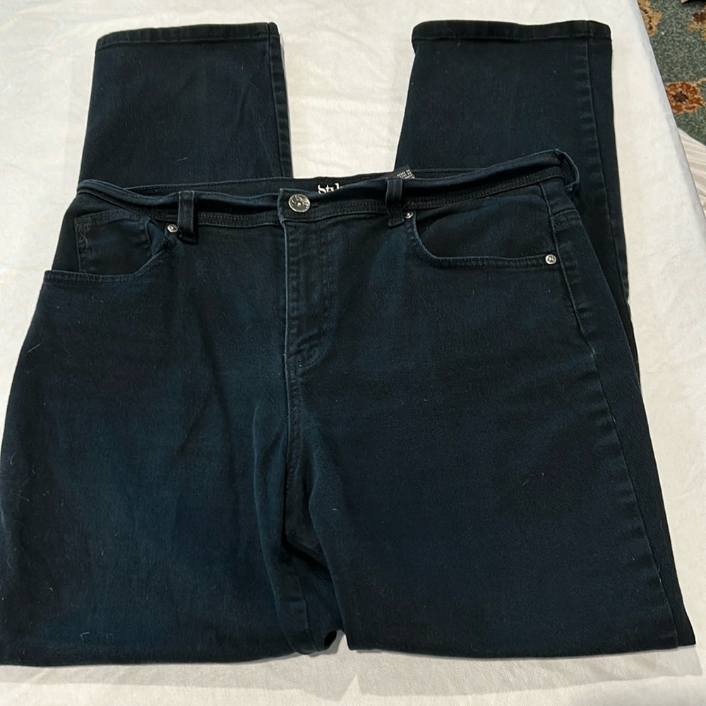 Style & Co Black Jeans Size 14. Excellent Condition Straight Leg Stretch